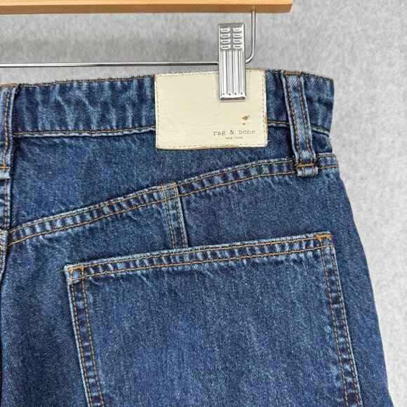 Rag Bone Cailyn Cargo Mid Rise Wide Leg Jeans Size 29 Ari Indigo Rigid Denim - Picture 7 of 16